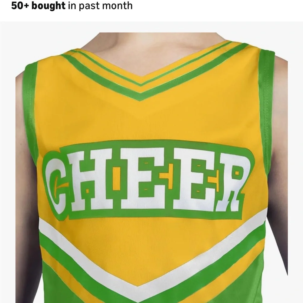 Spooktacular Creations Girl Cheerleader Costume Cute Cheer Uniform Outfit Size M
